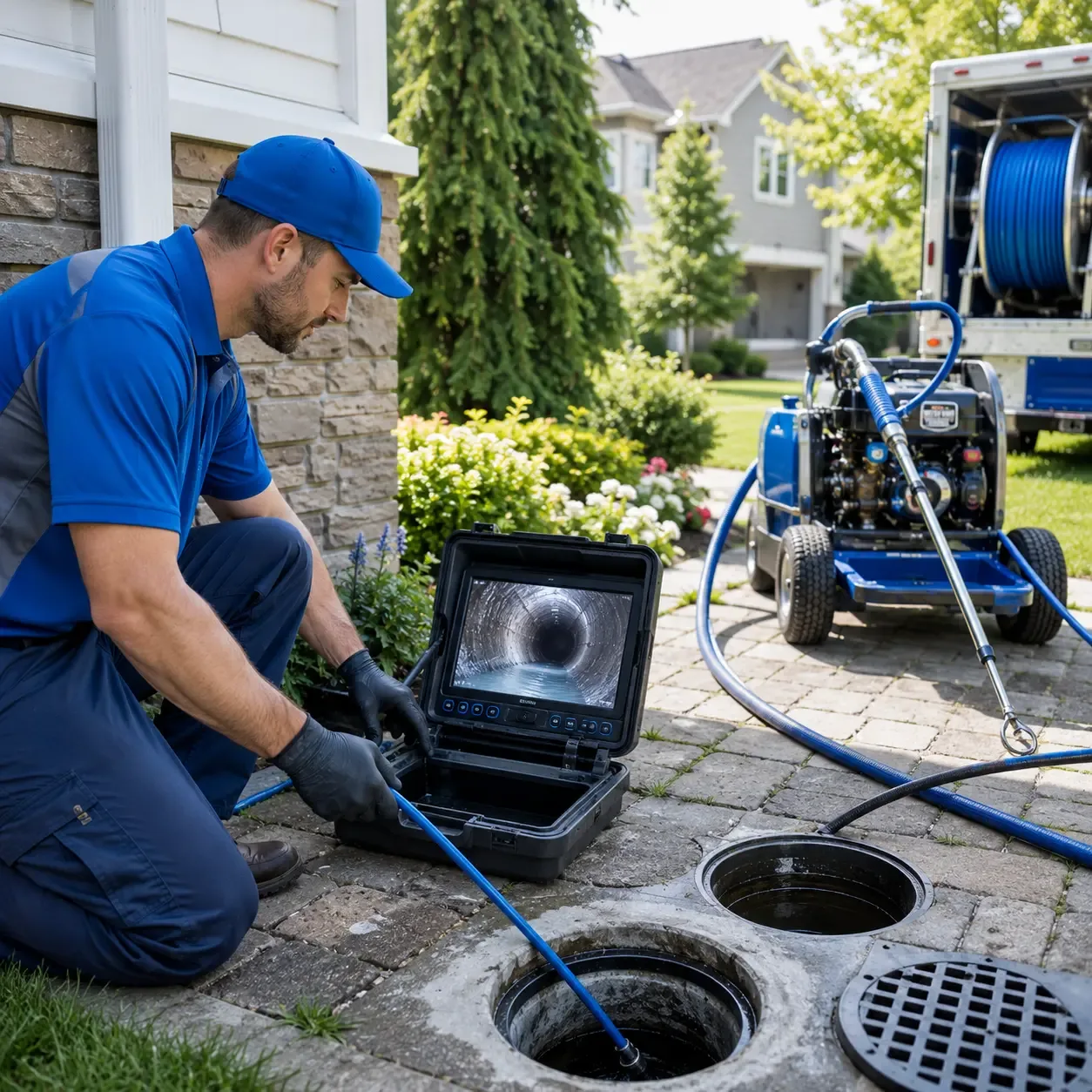 Outdoor drain cleaning professionals serving West Falls, NY