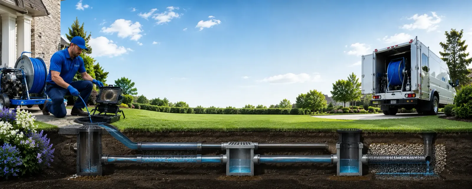 Outdoor drain cleaning information for West Falls, NY